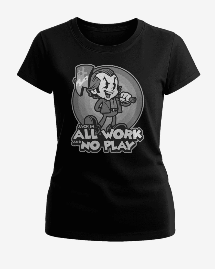Polera de Mujer Negro de Jack Torrance Cartoon