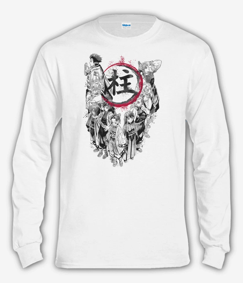 Polera manga larga Blanco de Pilares Hashira