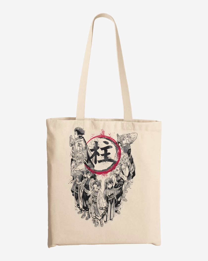 Totebag Blanco de Pilares Hashira