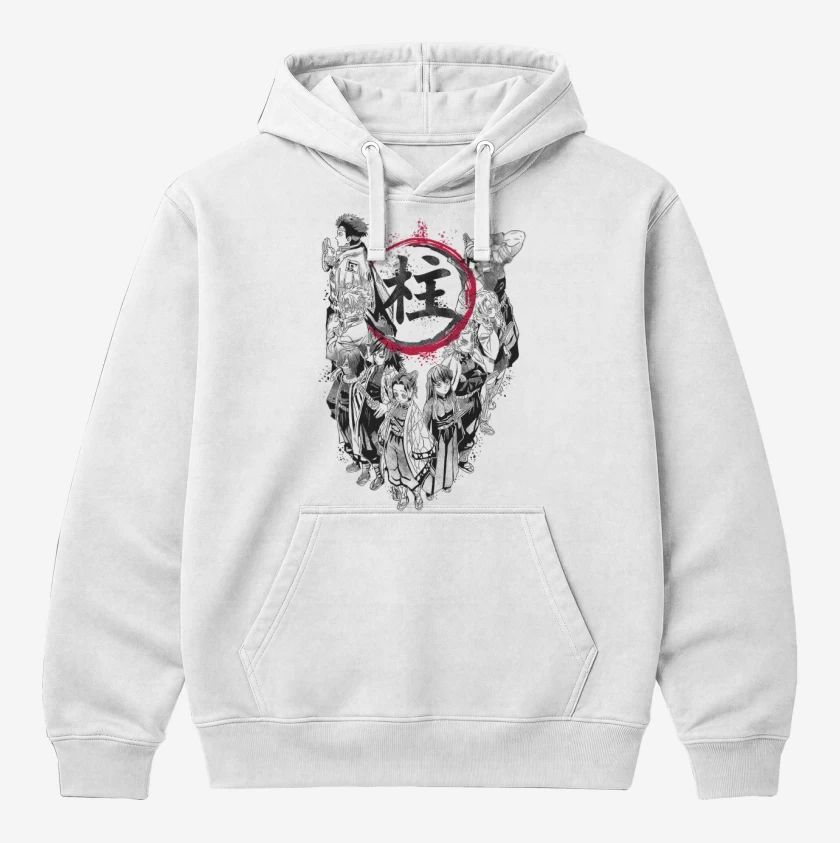 Polerón Canguro Blanco de Pilares Hashira