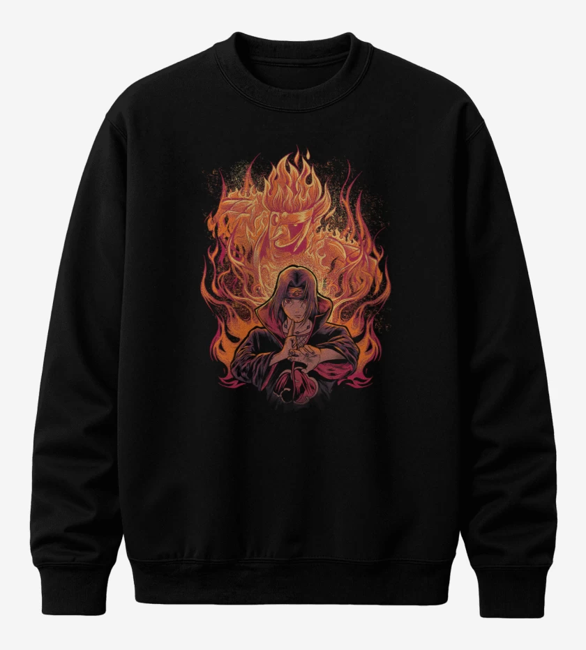 Poleron polo Negro de Itachi Uchiha