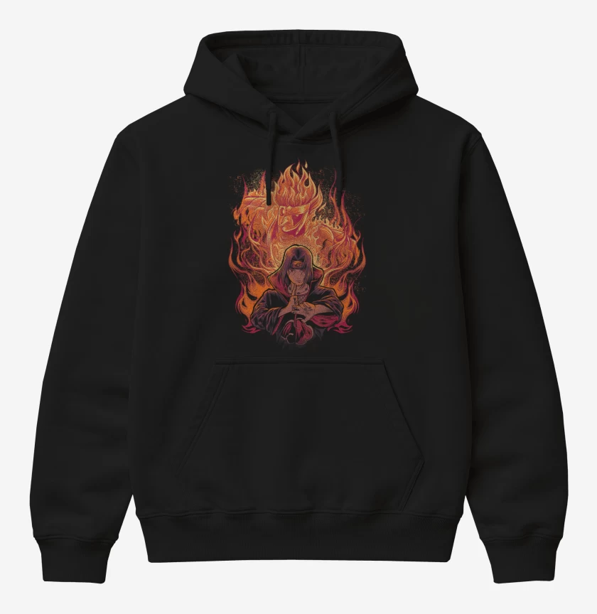 Poleron Canguro básico Negro de Itachi Uchiha