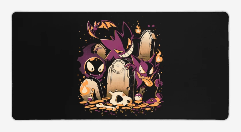Mouse pad Gamer Negro de Lavanda Town