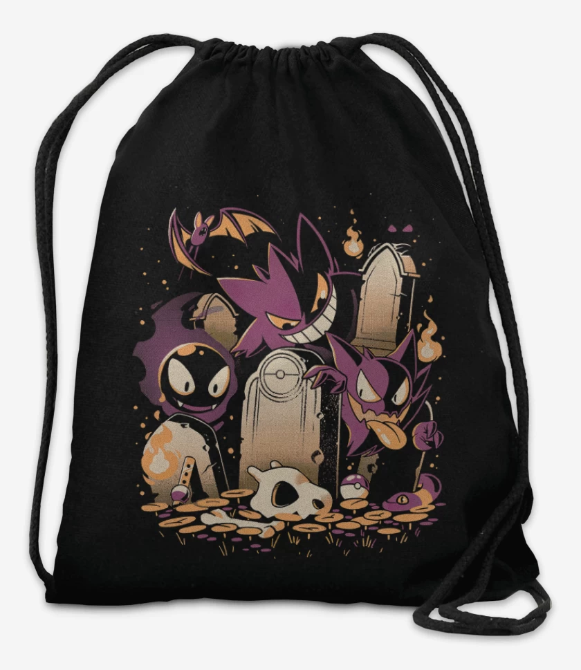 Mochila Negro de Lavanda Town