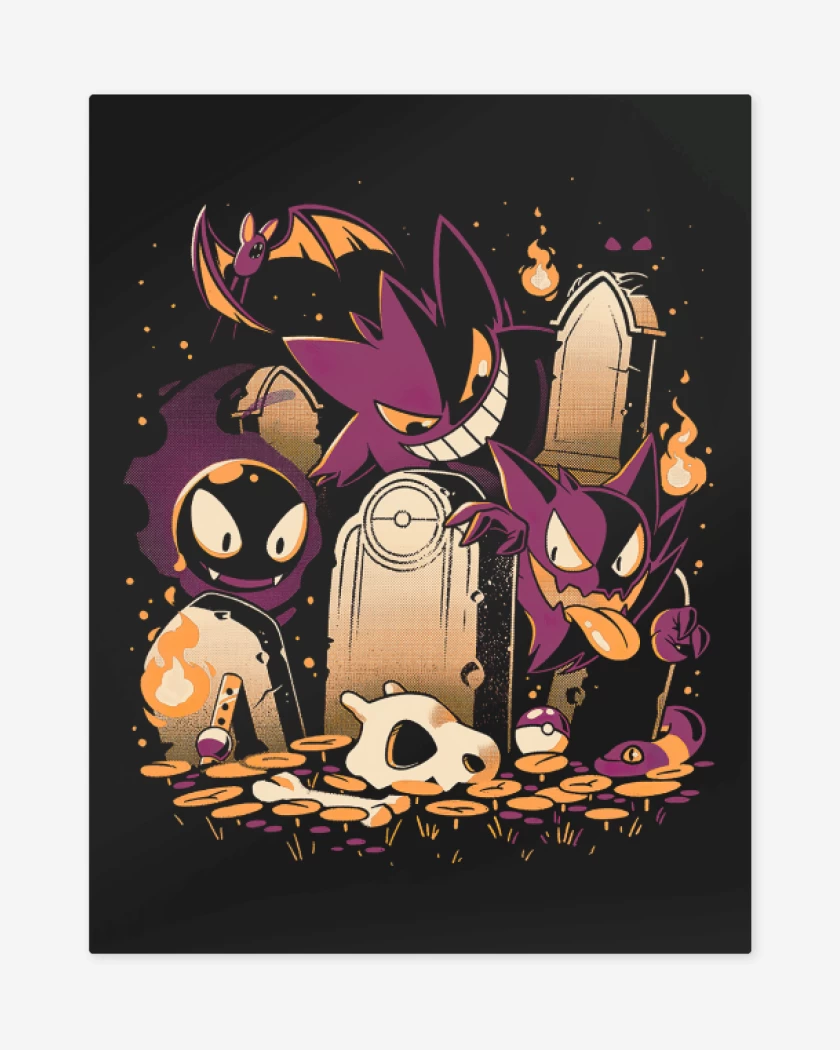 Print metalico Negro de Lavanda Town