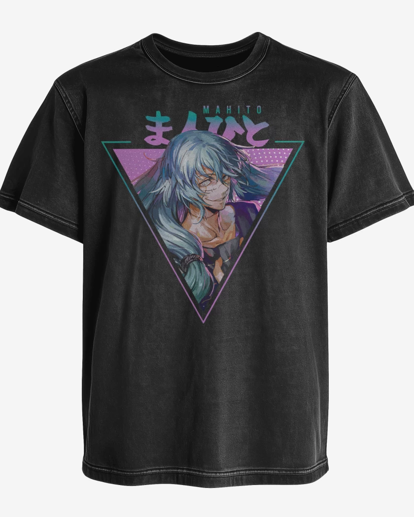 Polera desgastada Negro de Mahito