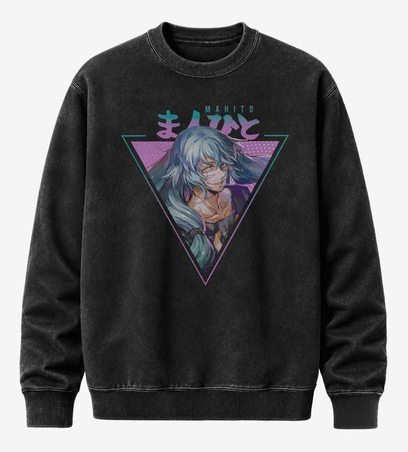 Poleron Polo Acid Wash Negro de Mahito