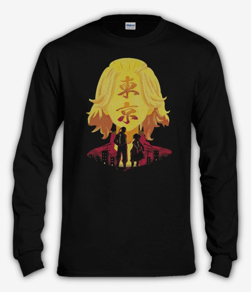 Polera manga larga Negro de Mikey