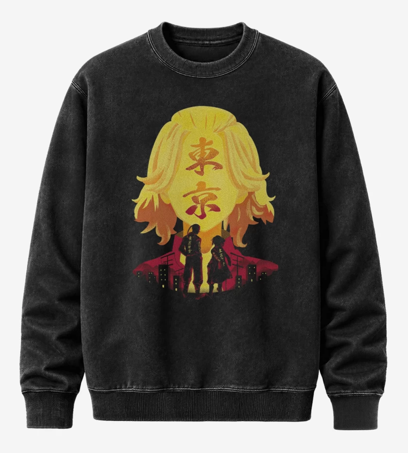 Poleron Polo Acid Wash Negro de Mikey