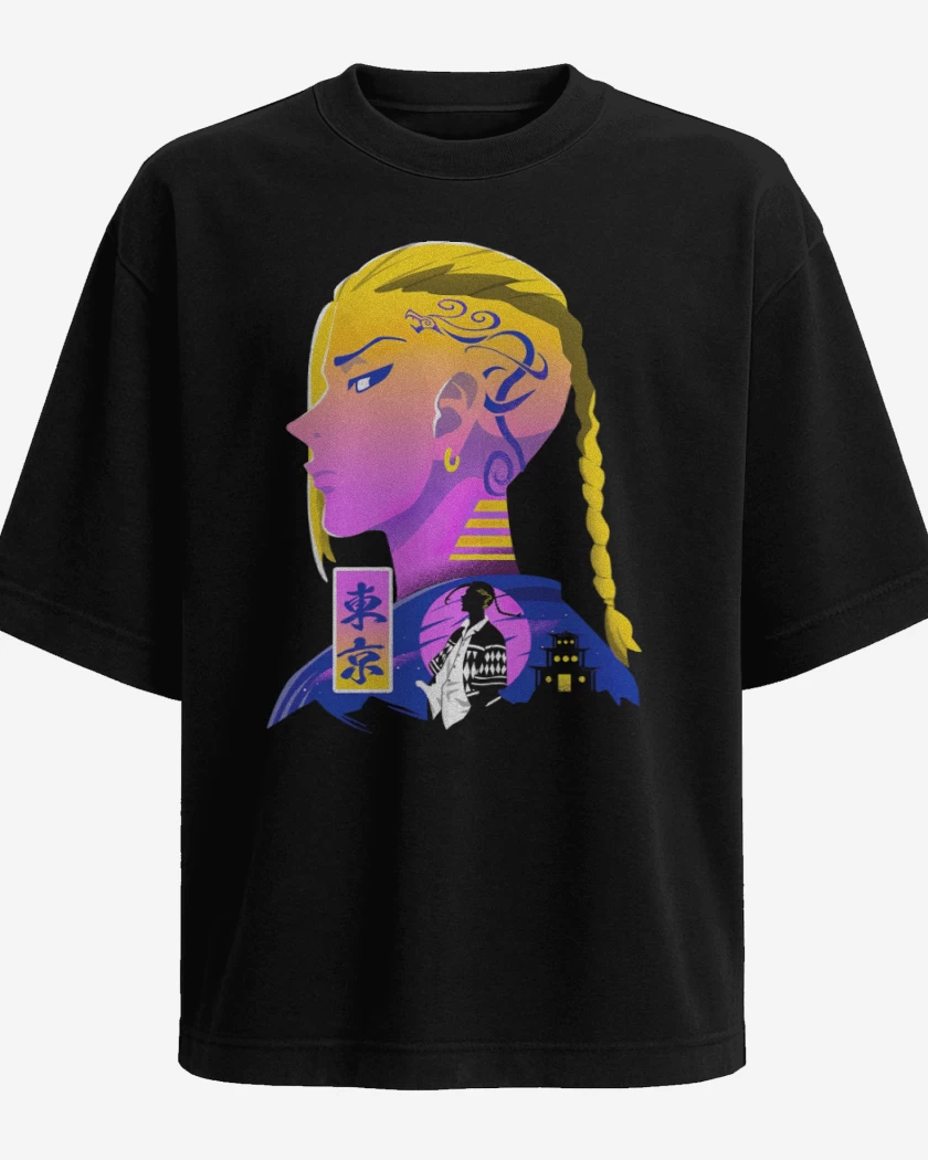 Polera Oversize Negro de Draken