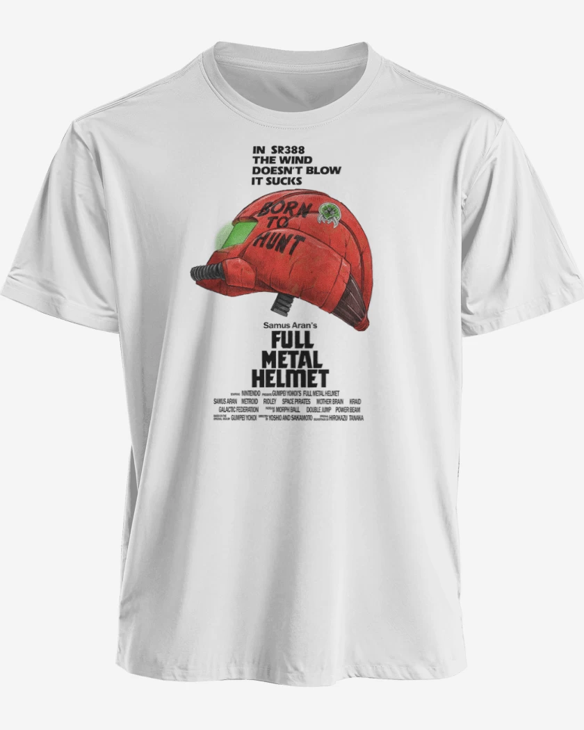 Polera premium Blanco de Full metal helmet