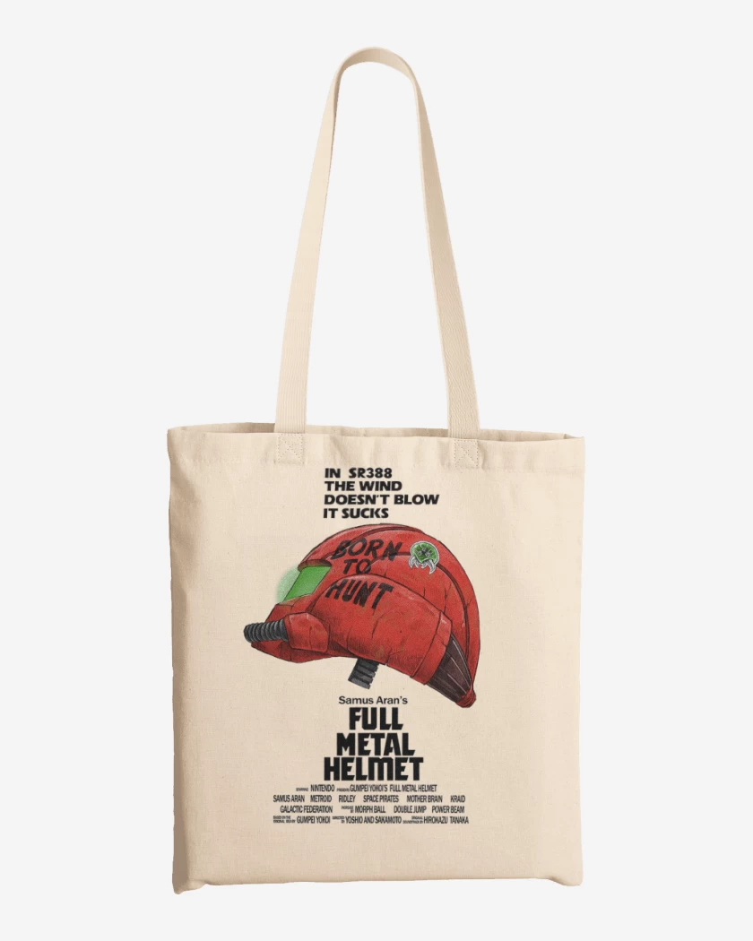 Totebag Full metal helmet