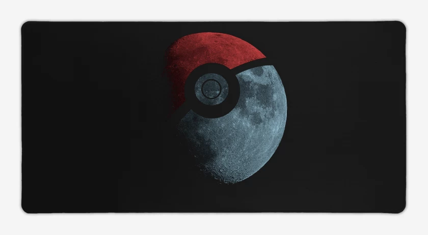 Mouse pad Gamer Negro de Luna Pokebola