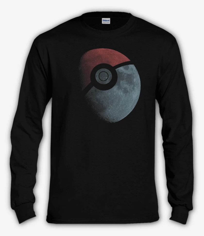 Polera manga larga Negro de Luna Pokebola