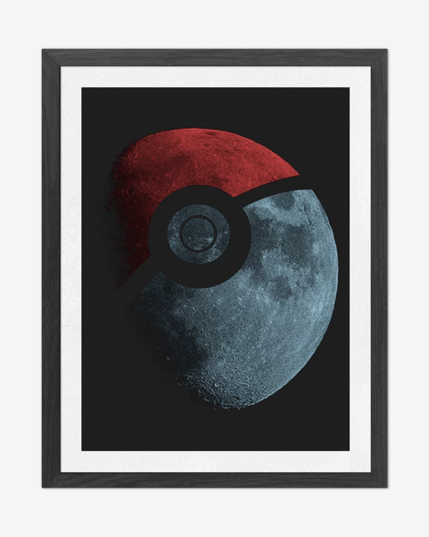 Cuadro decorativo Negro de Luna Pokebola