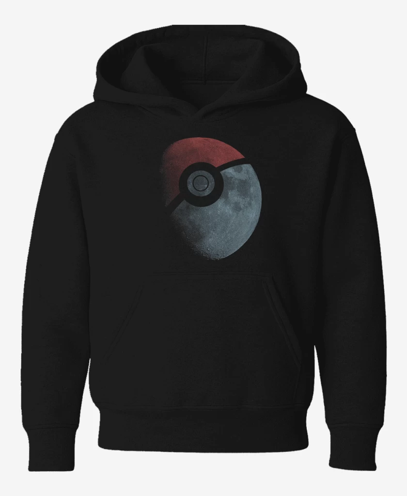 Poleron de niño Negro de Luna Pokebola