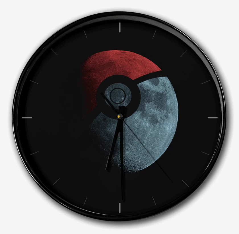 Reloj Negro de Luna Pokebola
