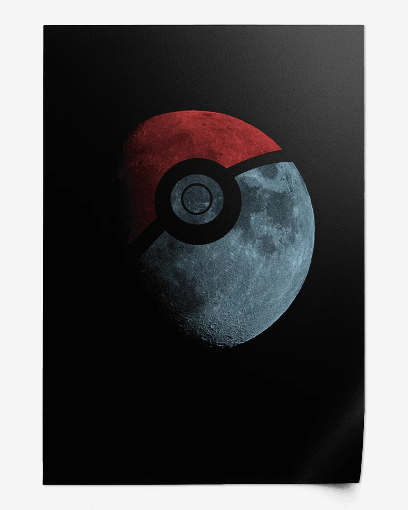 Print Negro de Luna Pokebola
