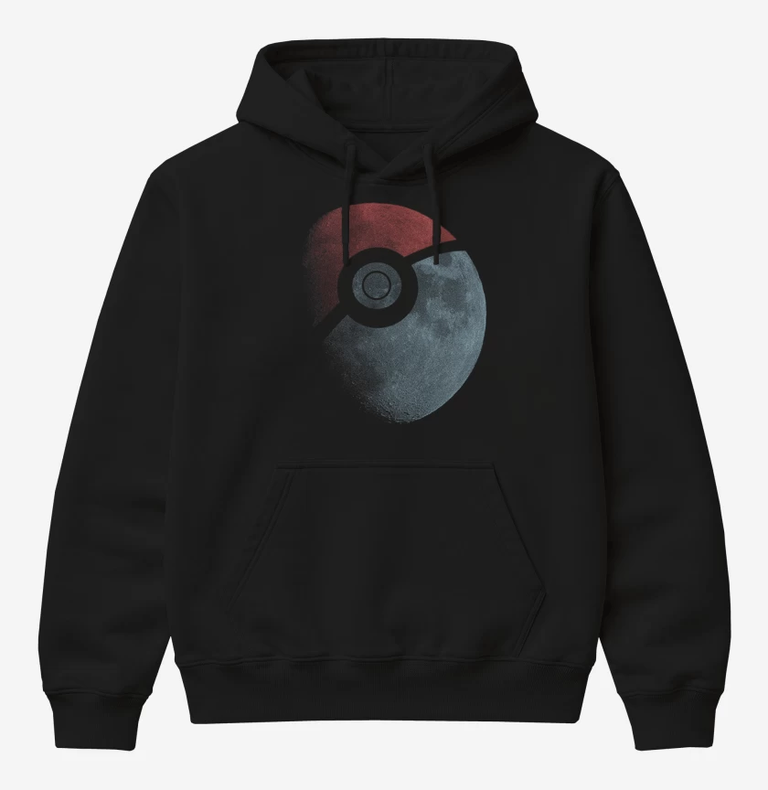 Poleron Canguro básico Negro de Luna Pokebola