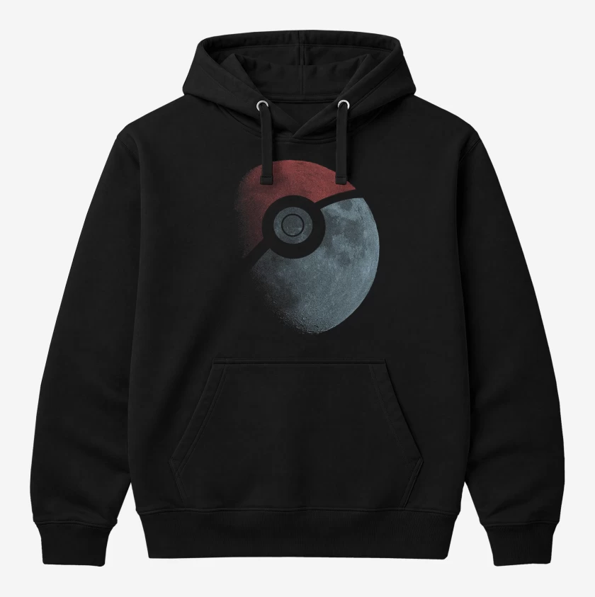 Polerón Canguro Negro de Luna Pokebola