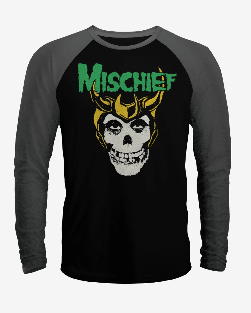 Polera Raglan Negro / Negro Heather de Mischief