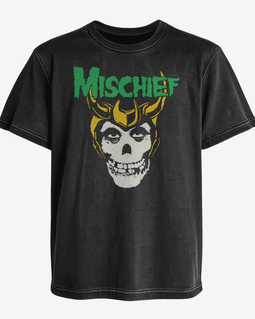 Polera desgastada Negro de Mischief
