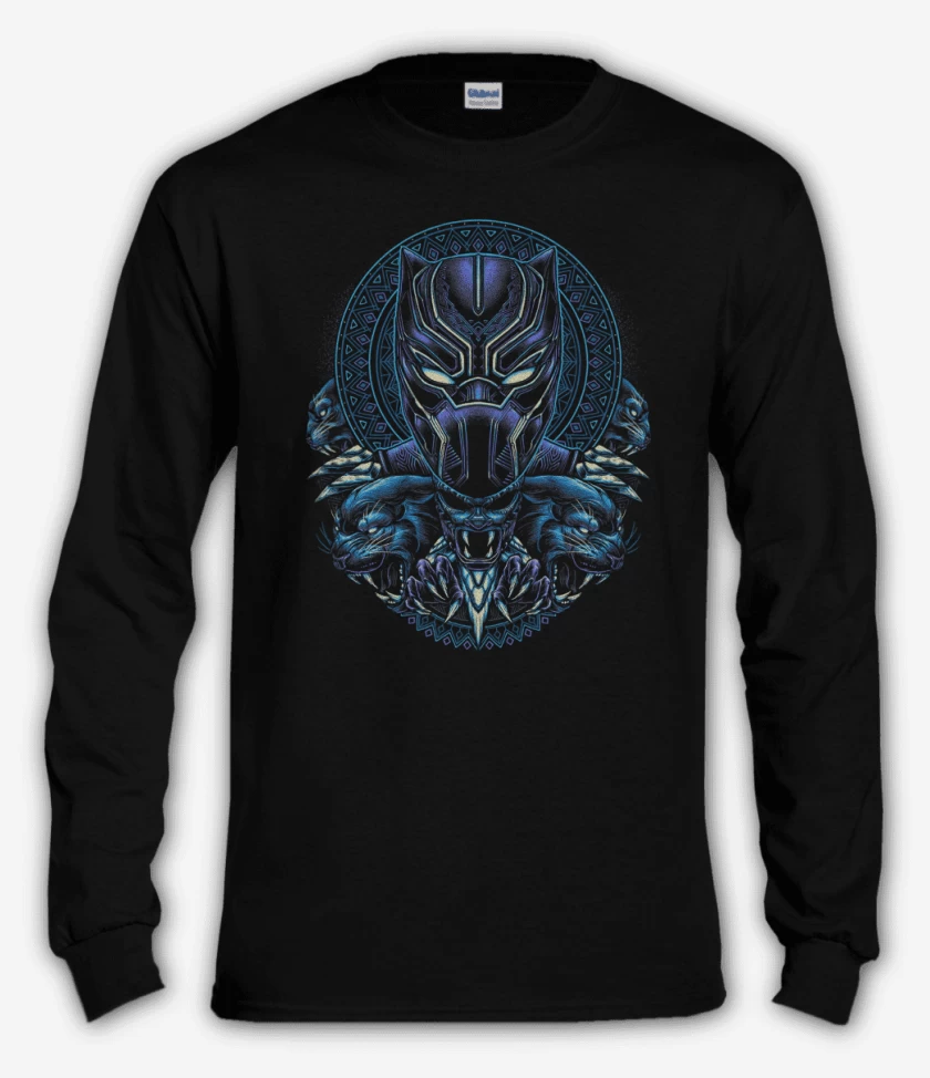 Polera manga larga Negro de Black Panther