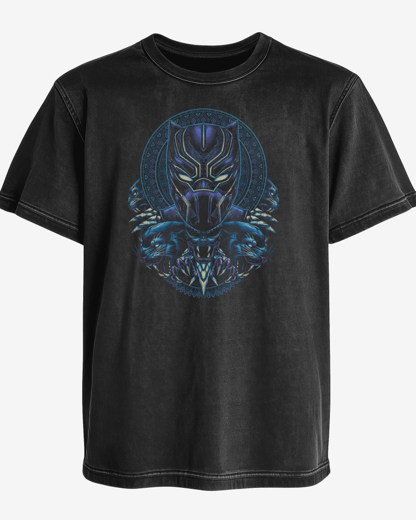 Polera desgastada Negro de Black Panther