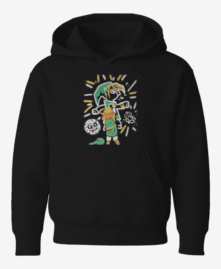 Poleron de niño Negro de Link Grafiti