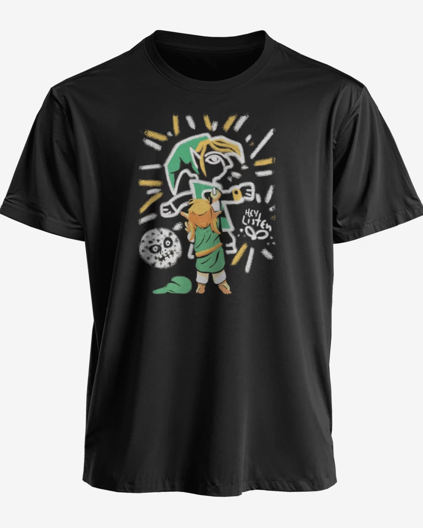 Polera premium Negro de Link Grafiti