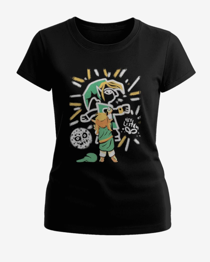 Polera de Mujer Negro de Link Grafiti