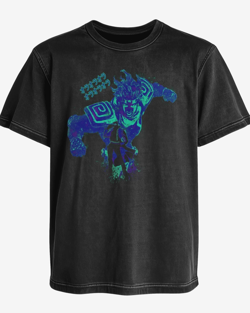 Polera desgastada Negro de ORA ORA ORA!!!