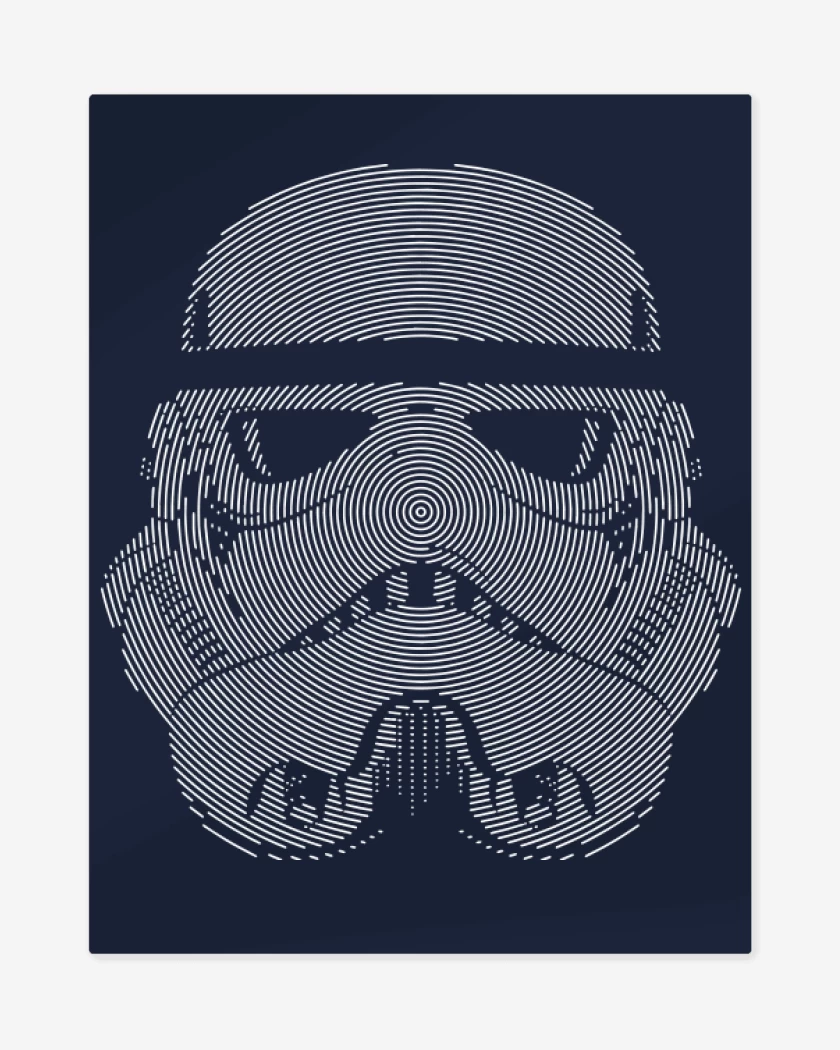 Print metalico Azul Marino de Trooper Lineas