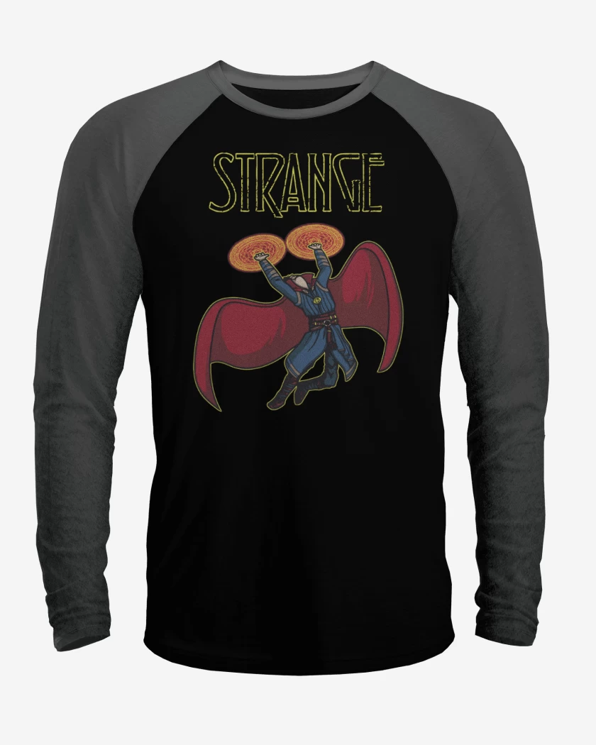 Polera Raglan Negro / Negro Heather de Strange