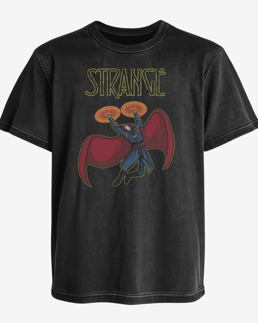 Polera desgastada Negro de Strange