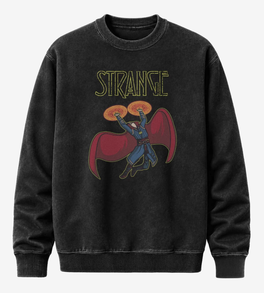Poleron Polo Acid Wash Negro de Strange