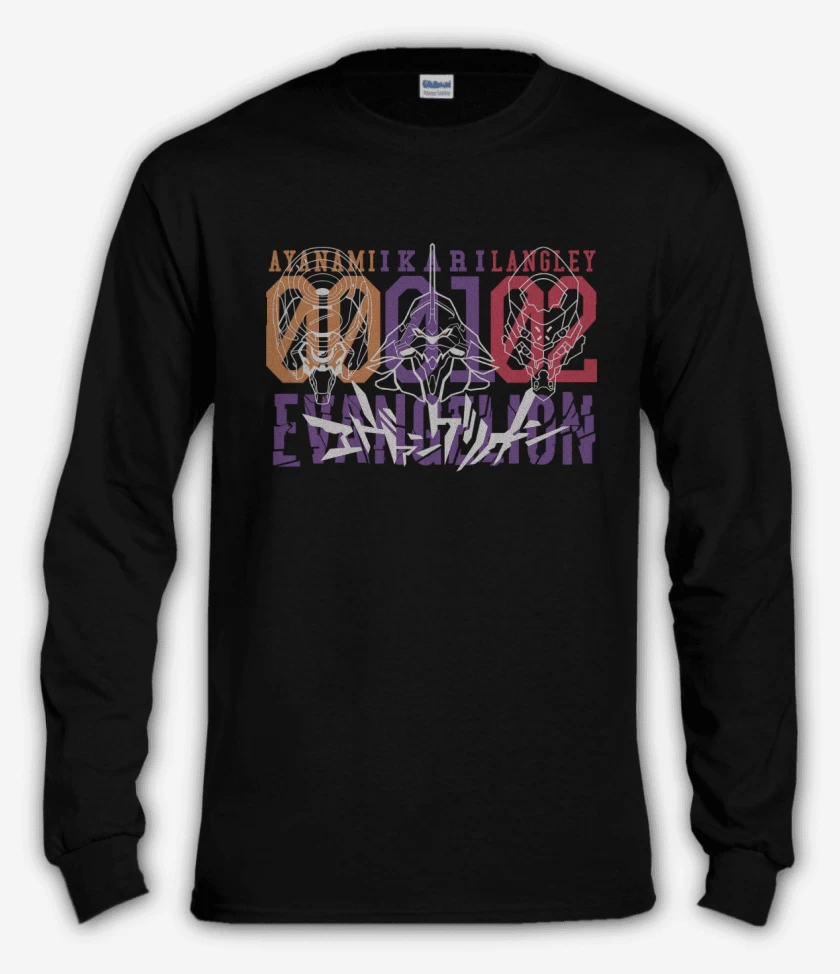 Polera manga larga Eva 00 01 02