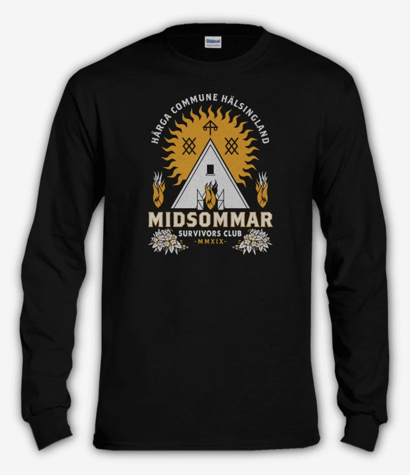 Polera manga larga Negro de Midsommar