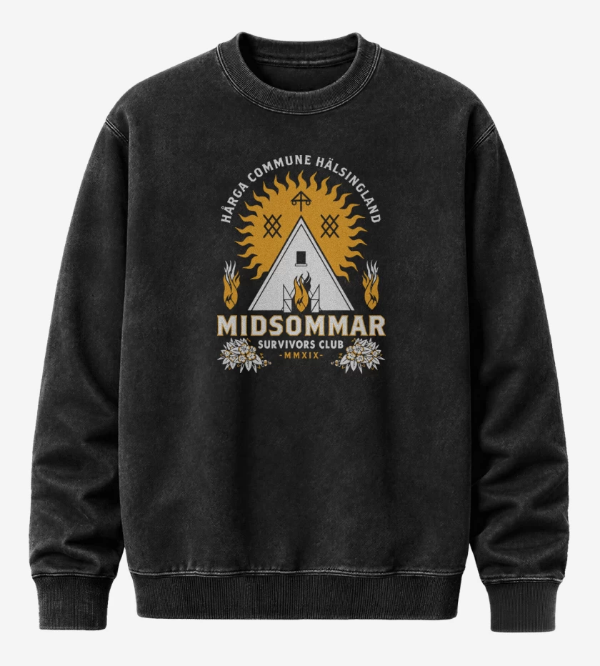 Poleron Polo Acid Wash Negro de Midsommar