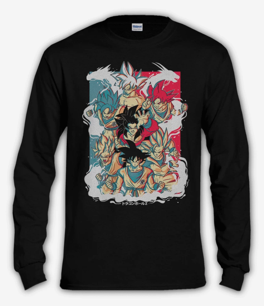 Polera manga larga Goku Evoluciones