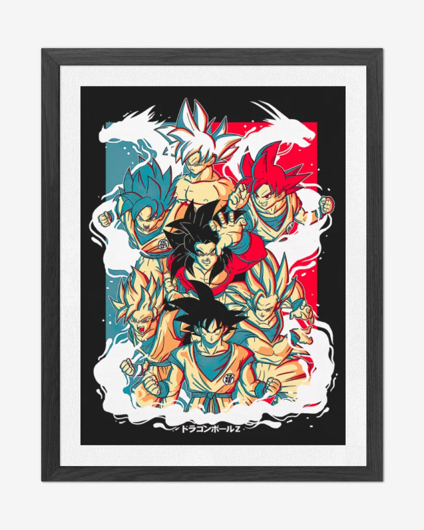 Cuadro decorativo Goku Evoluciones