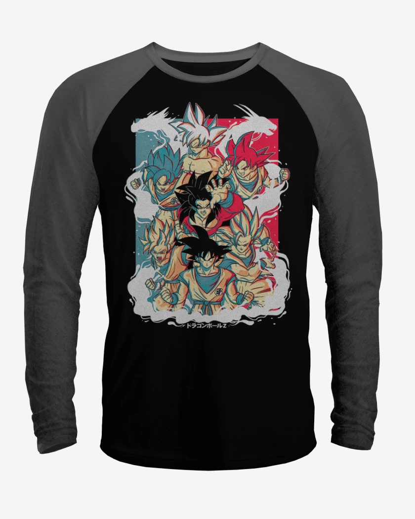 Polera Raglan Goku Evoluciones