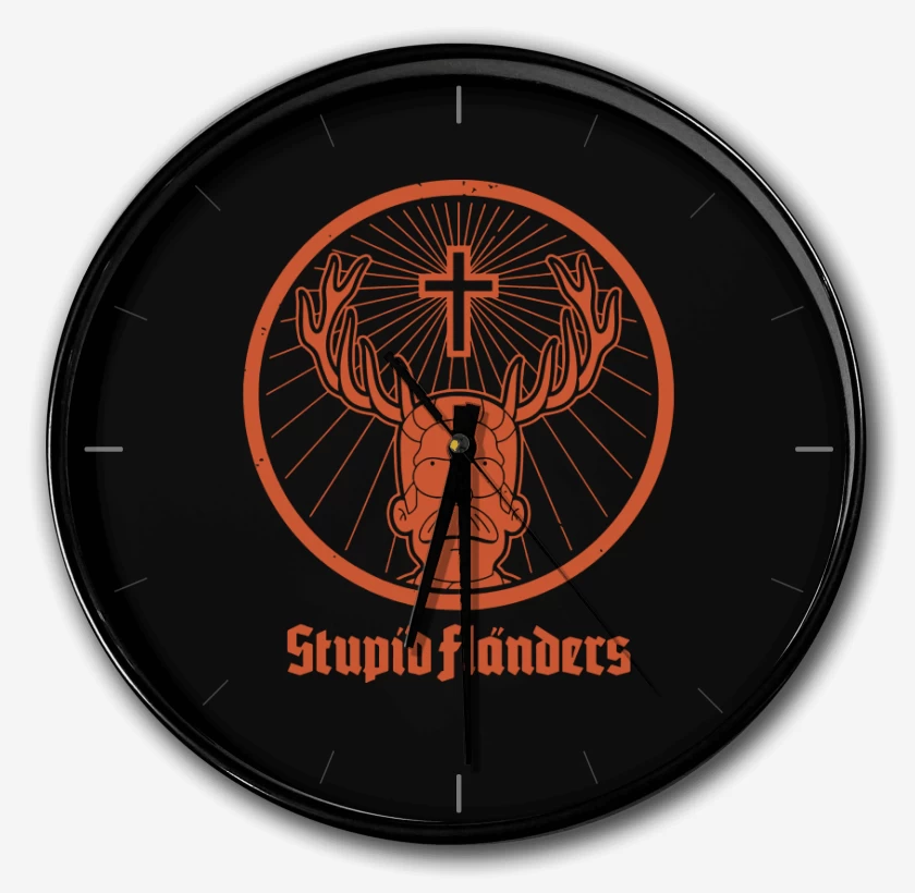Reloj Negro de Estupido Flanders