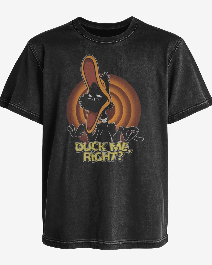 Polera desgastada Negro de Duck Me, Right?