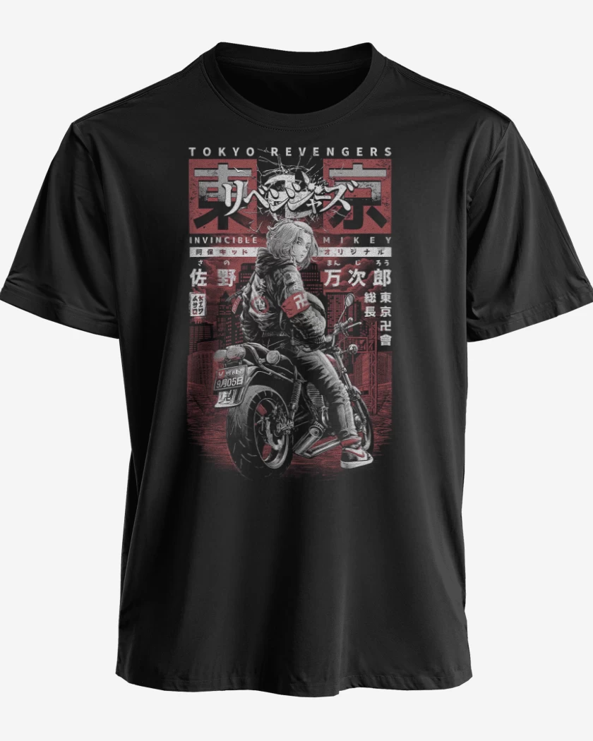 Polera premium Negro de Invencible Mikey