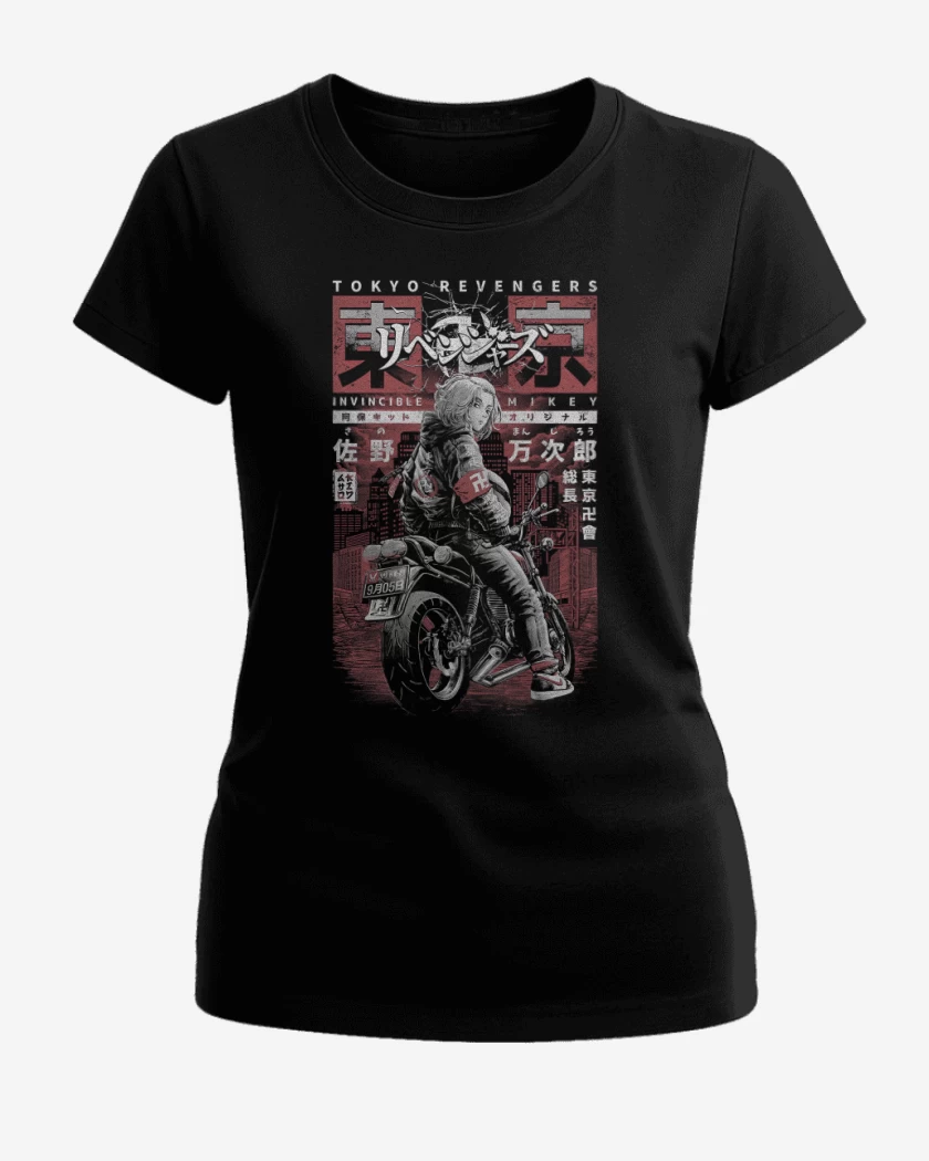 Polera de Mujer Negro de Invencible Mikey