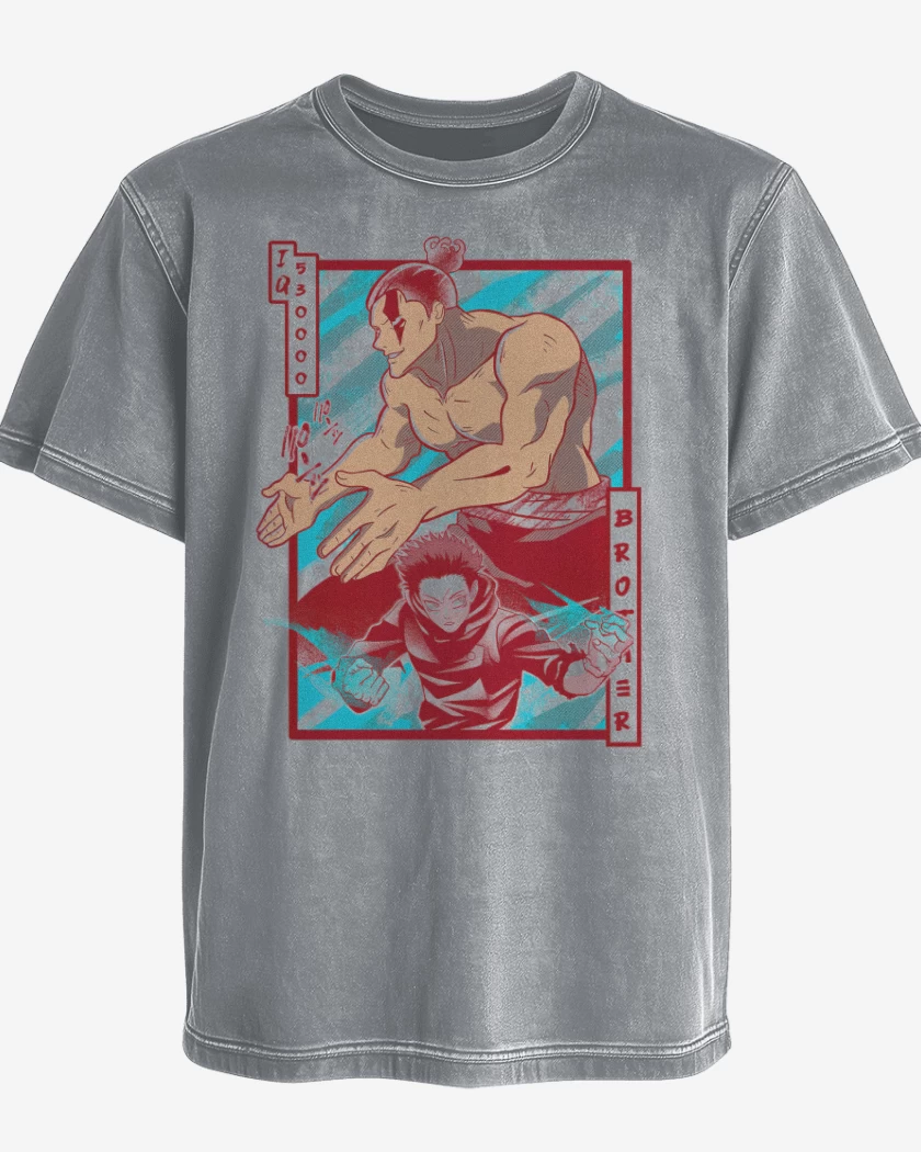 Polera desgastada Gris Melange de Besto Friendo!!!