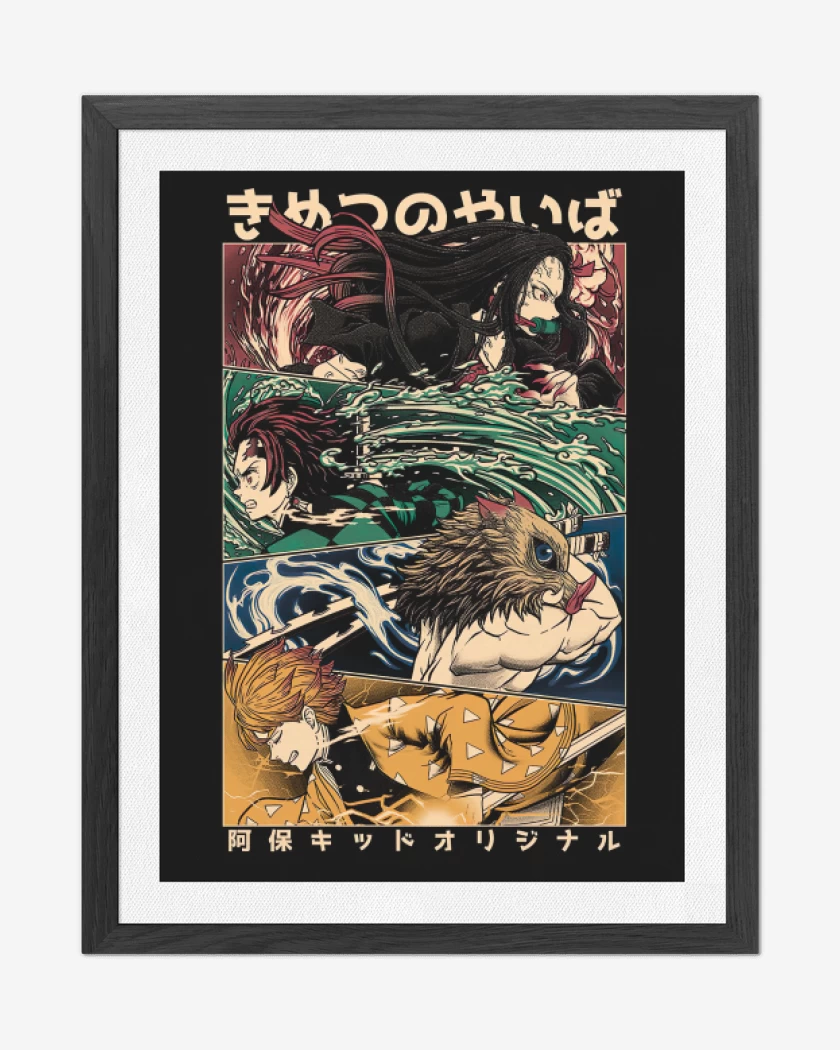 Cuadro decorativo Negro de Kimetsu no Yaiba 