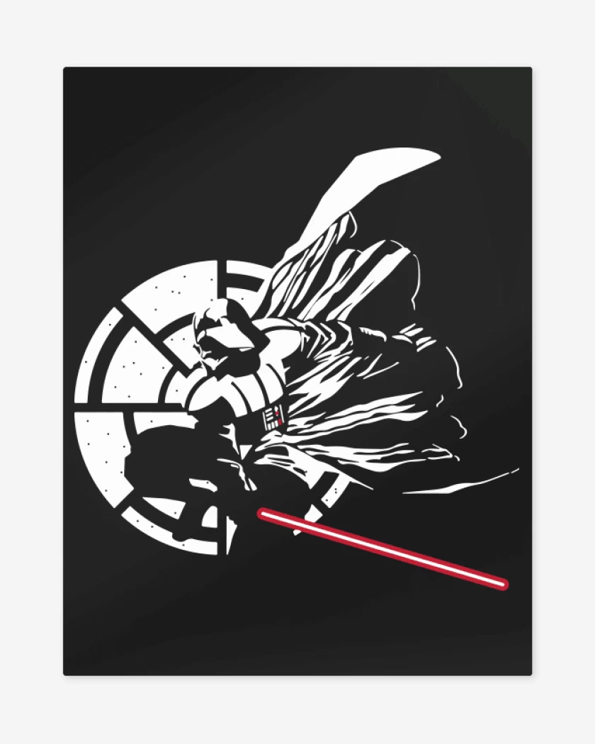 Print metalico Negro de Vader City