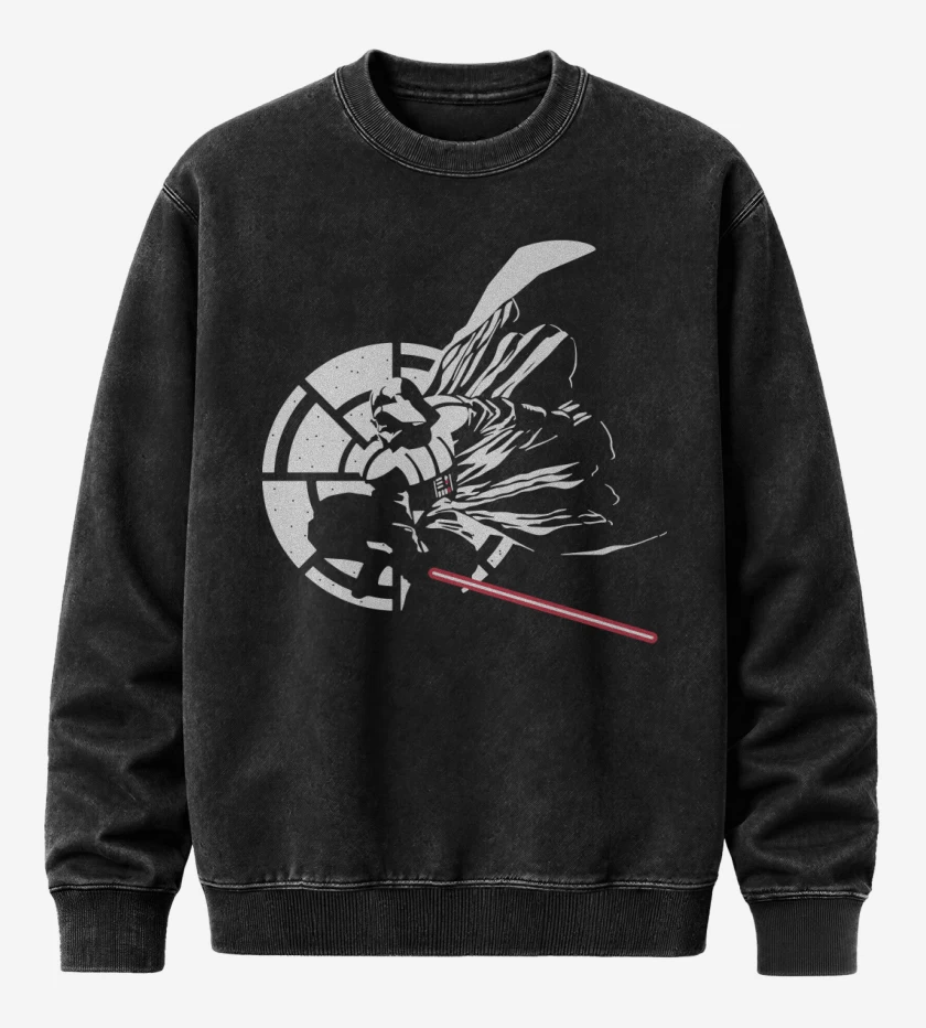 Poleron Polo Acid Wash Negro de Vader City
